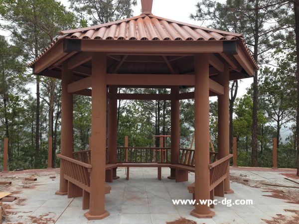 陽江合山鎮生態公園木塑涼亭