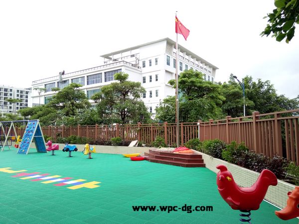 坪山新區幼兒園木塑欄桿